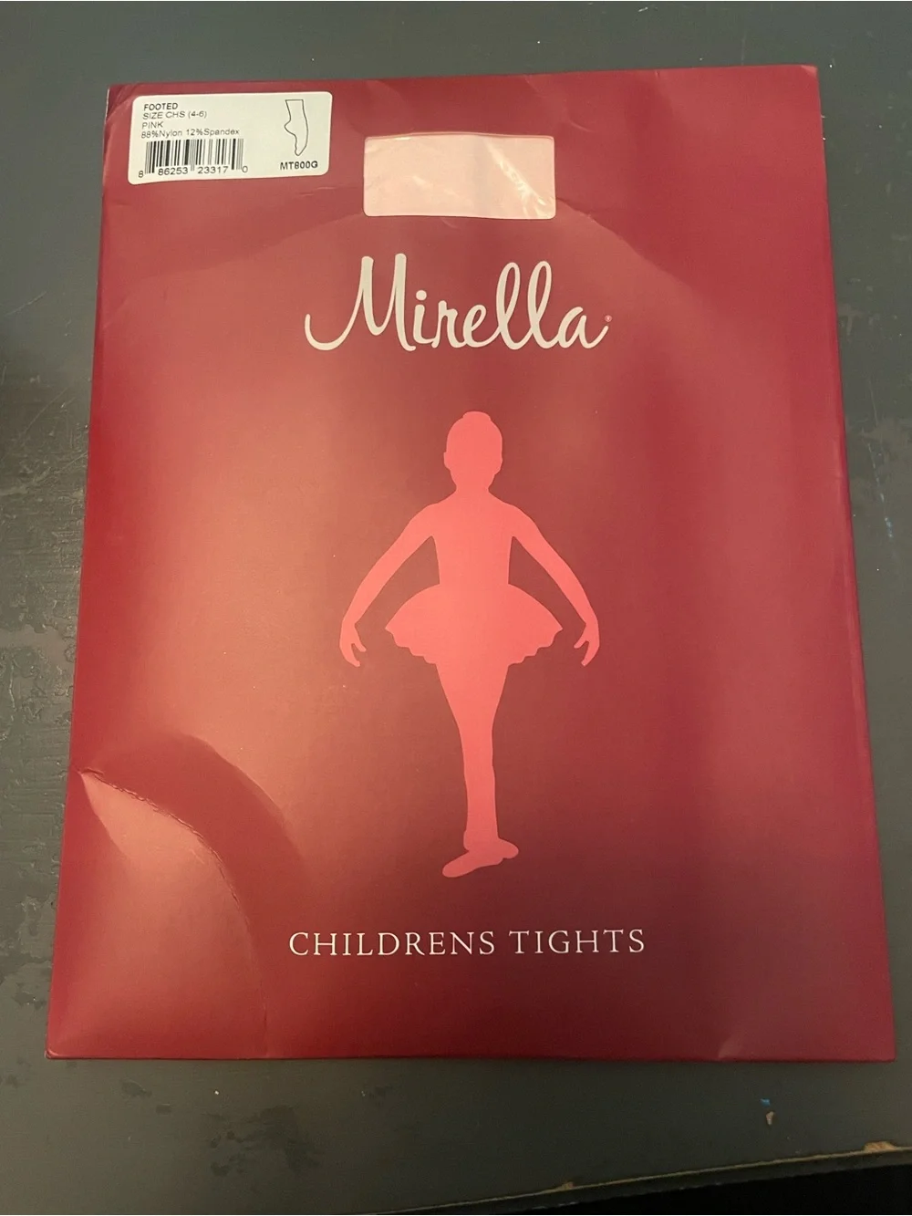 Mirella Youth Children’s Footed pink Tights size 4/6 ballet dance